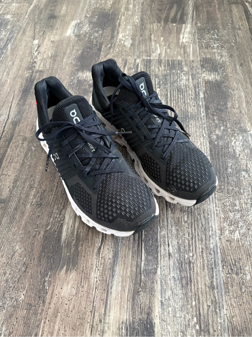 On Running Black and White Men's/Women's Athletic Running Shoes